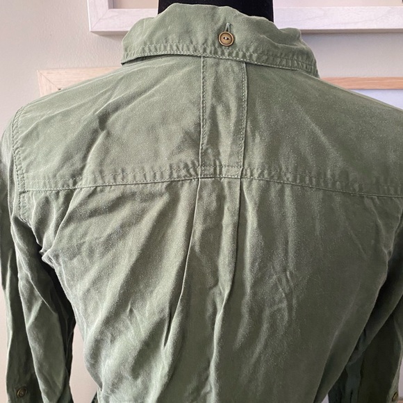 Banana Republic Army Green Button Down Dress 2P - Picture 11 of 16